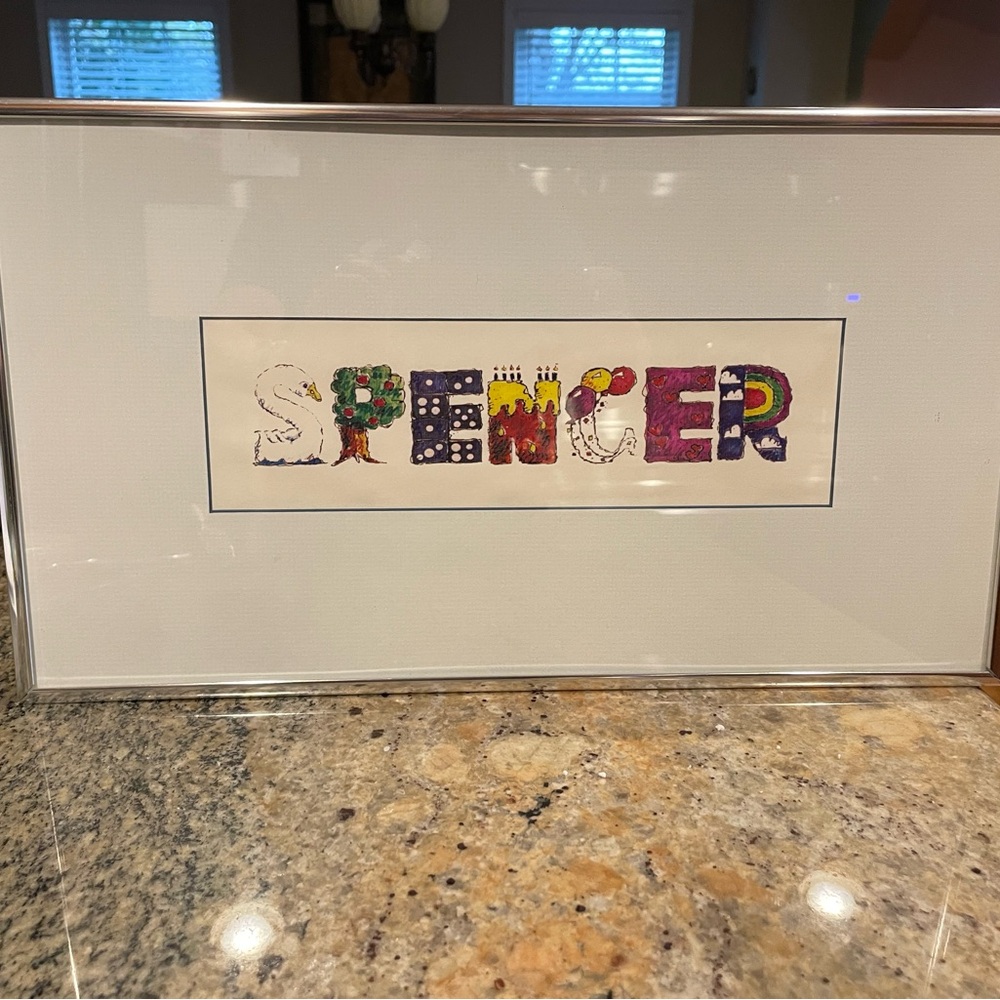 Framed Spencer name